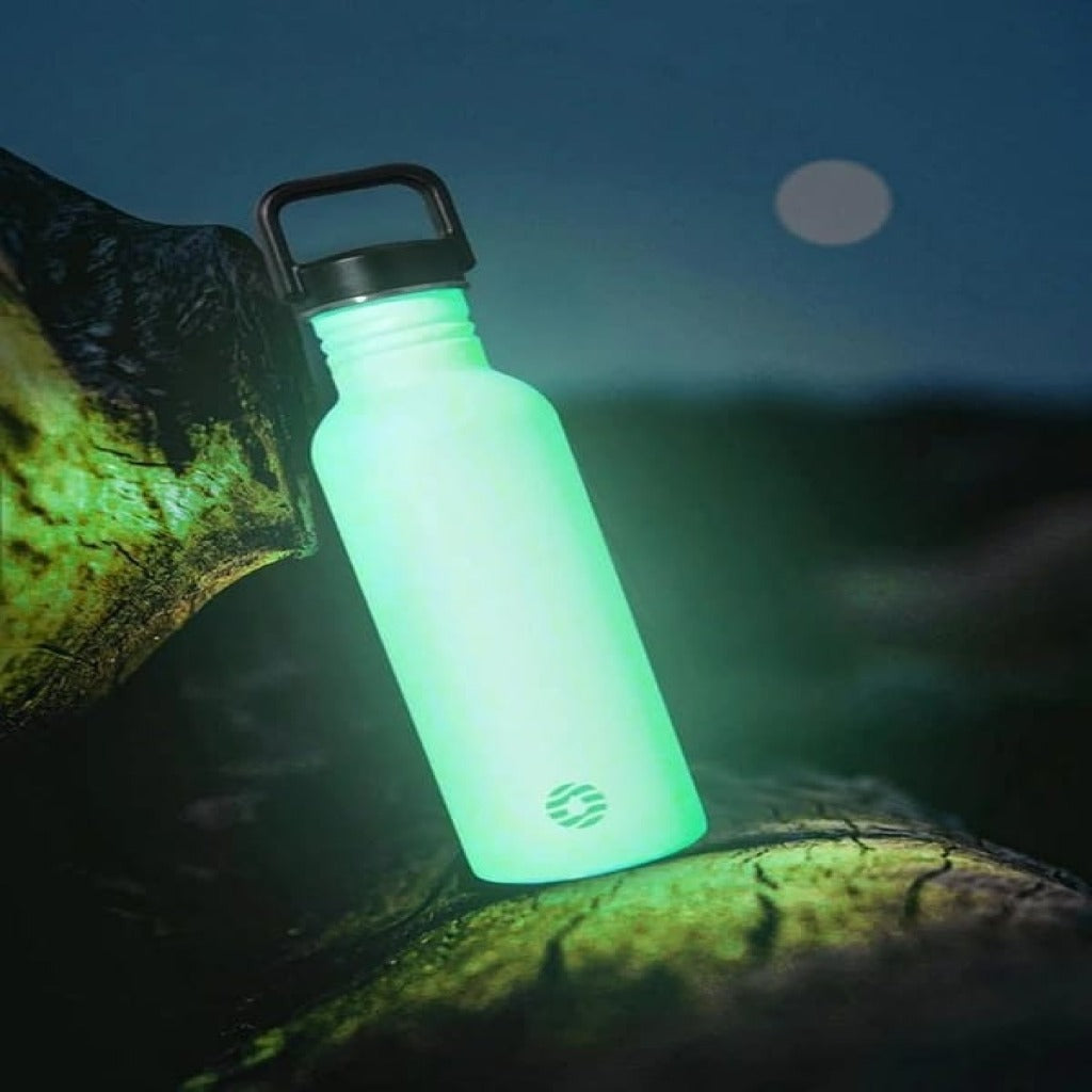 Glow-in-the-Dark Stainless Steel Water Bottle (750ml) | Double-Wall Insulated Thermo Flask | Pack of 5