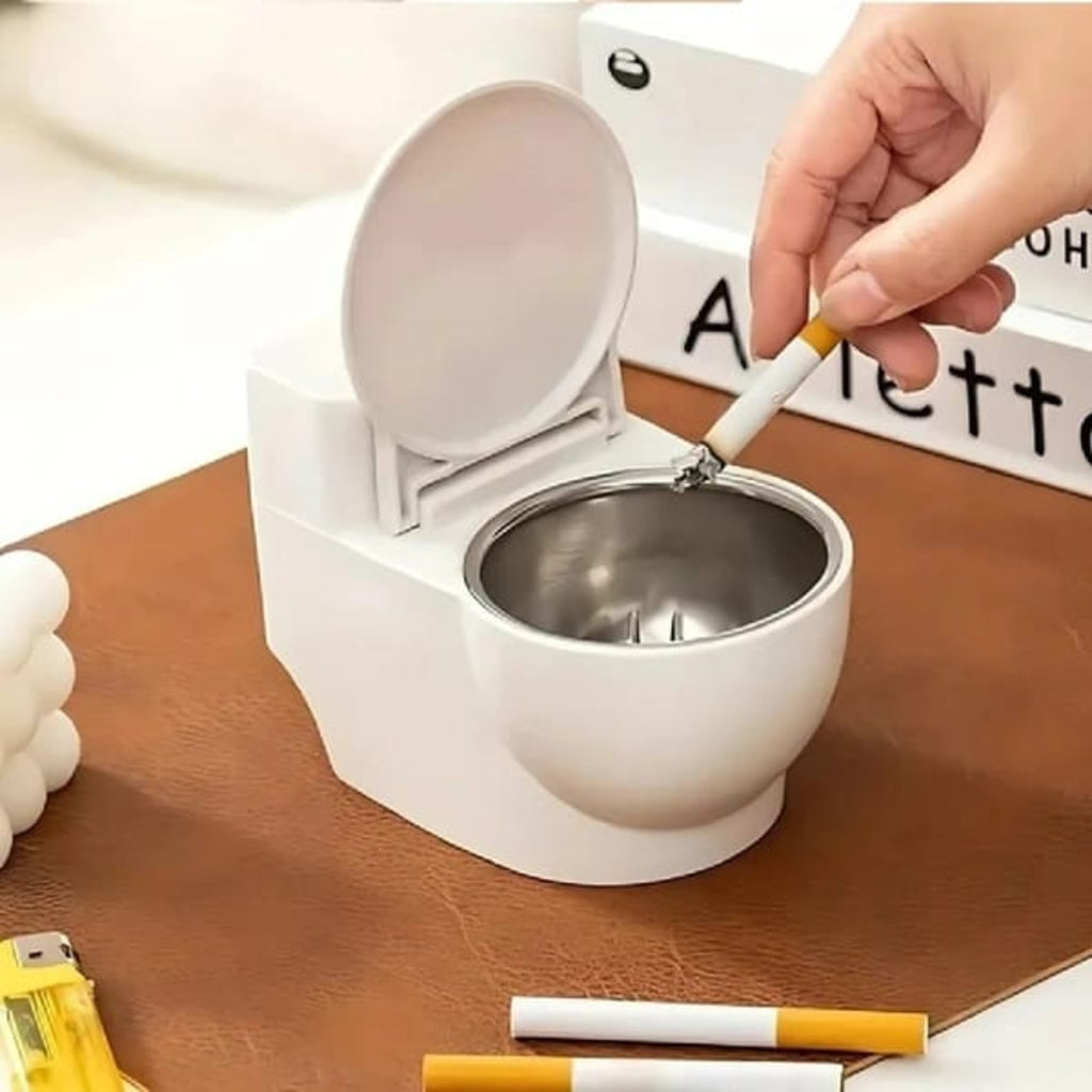 Toilet Ashtray – Quirky White | Novelty Cigarette Ashtray for Home & Office (Pack of 5 pc)