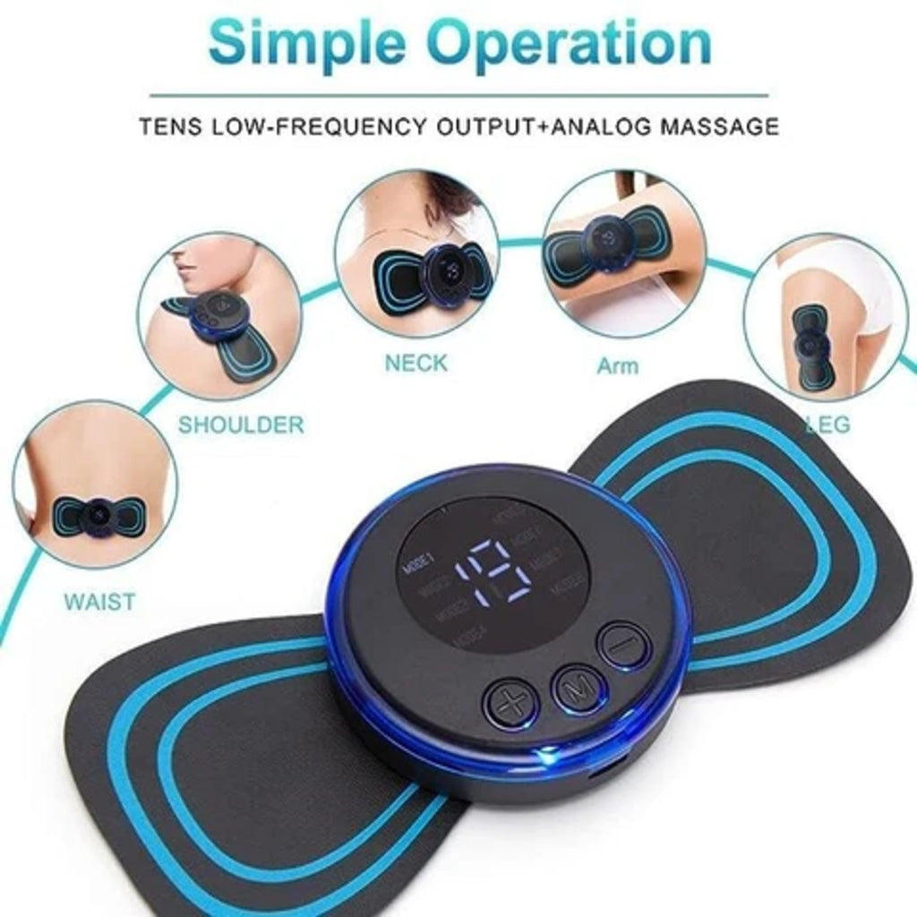 EMS Butterfly Body Massager | Muscle Stimulator for Neck, Shoulder, Back & Waist