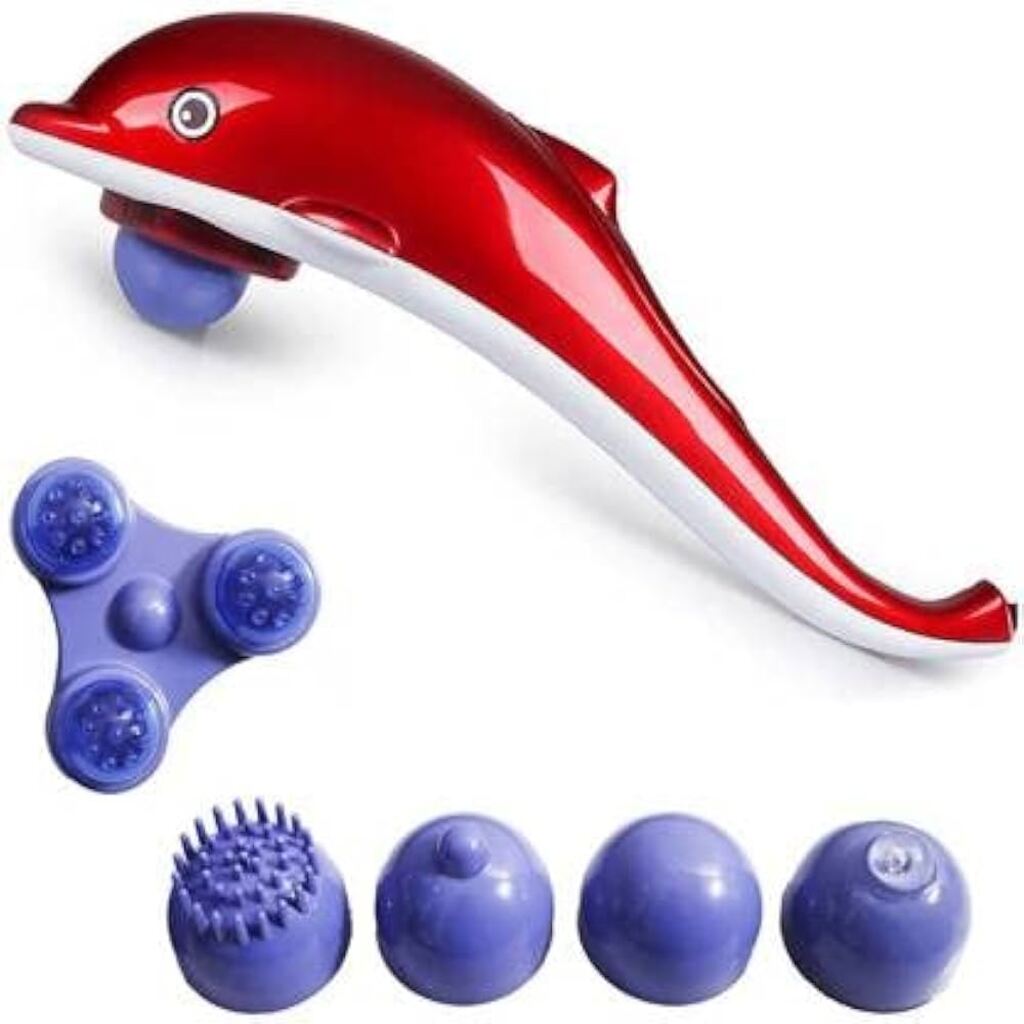 Dolphin Massager | Multi-Function Electric Body Massager with Interchangeable Heads