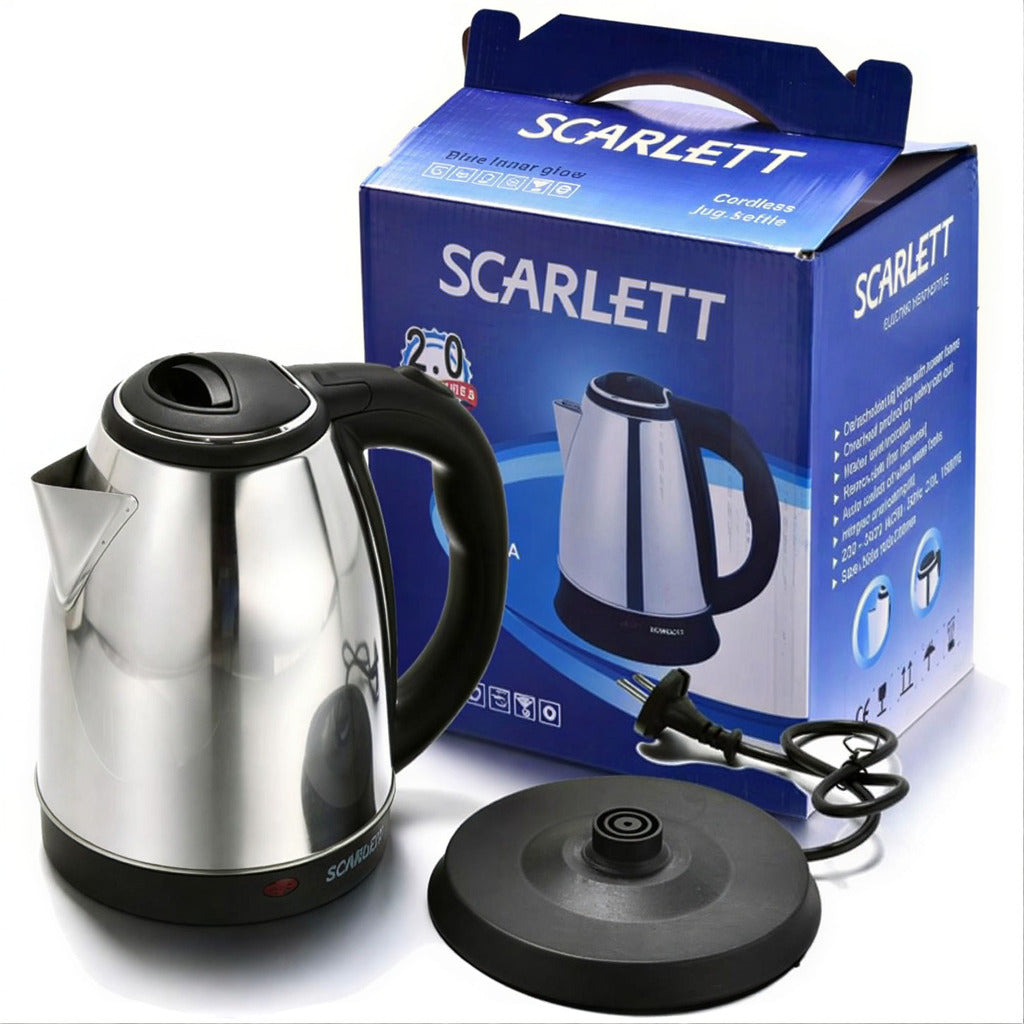 Stainless Steel Electric Kettle 2 Litre | Fast Boil | Auto Shut-Off | Energy Efficient