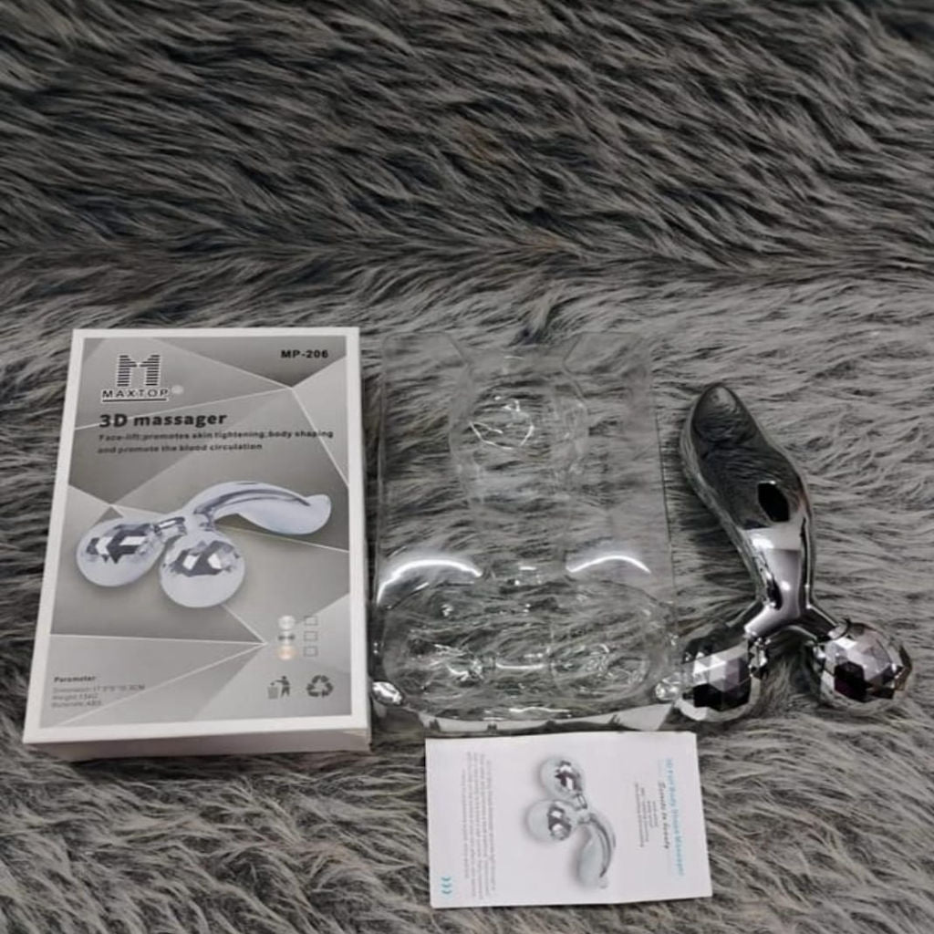 Manual 3D Massager Roller | Face & Body Muscle Relaxation Tool | Slimming & Toning Roller