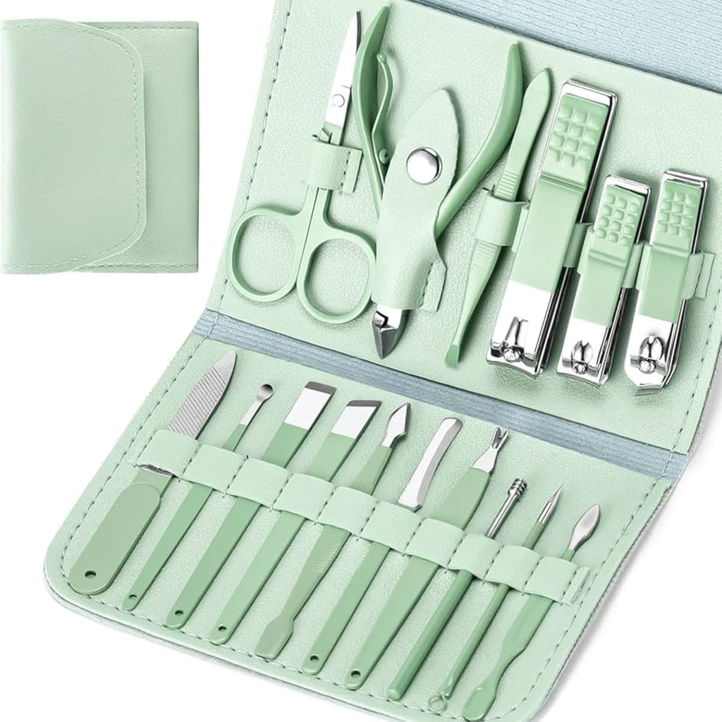 16-Piece Manicure & Pedicure Set | Nail Clipper & Grooming Kit with Travel Case