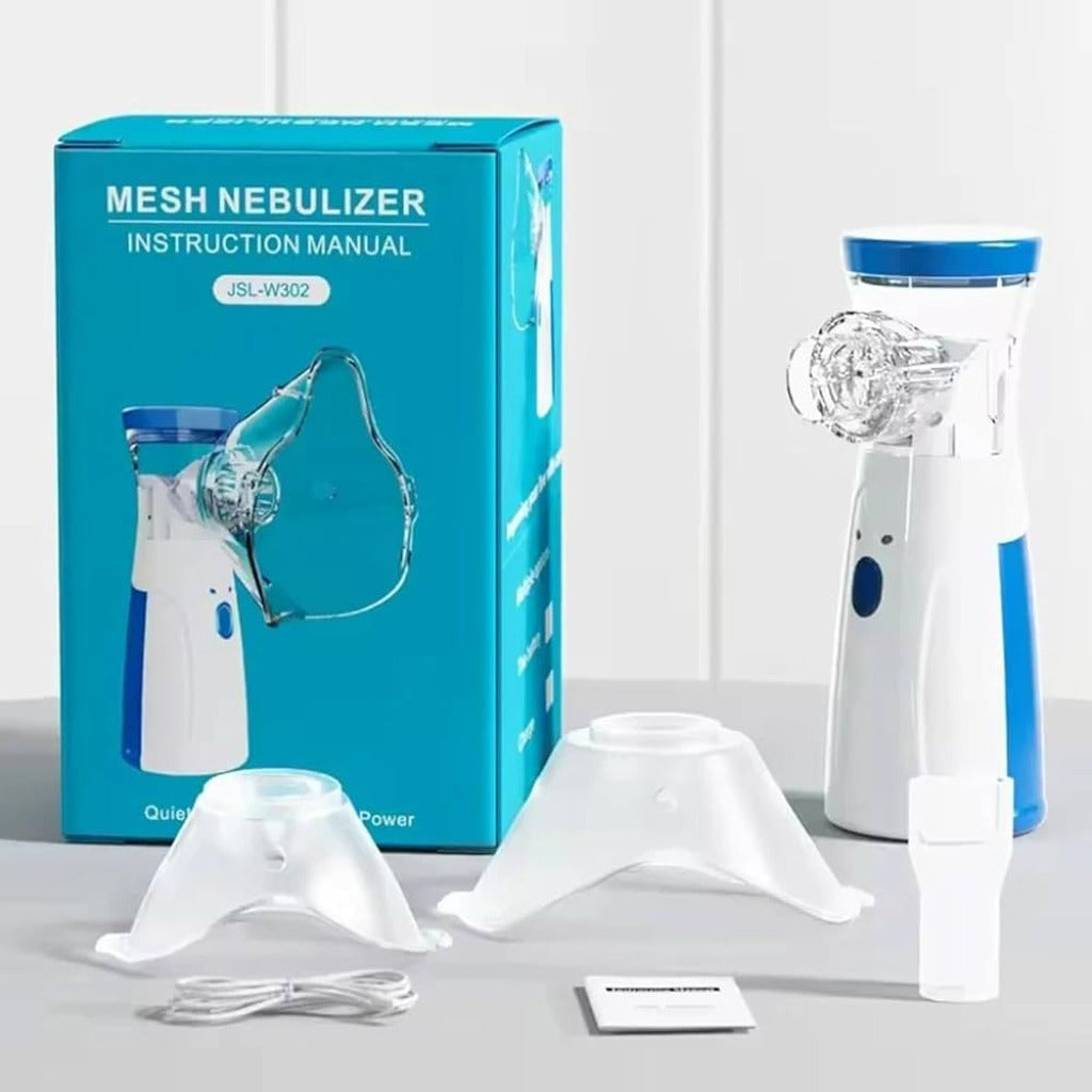 Portable Mesh Nebulizer | Handheld & Quiet | Fast Mist Therapy for Kids & Adults