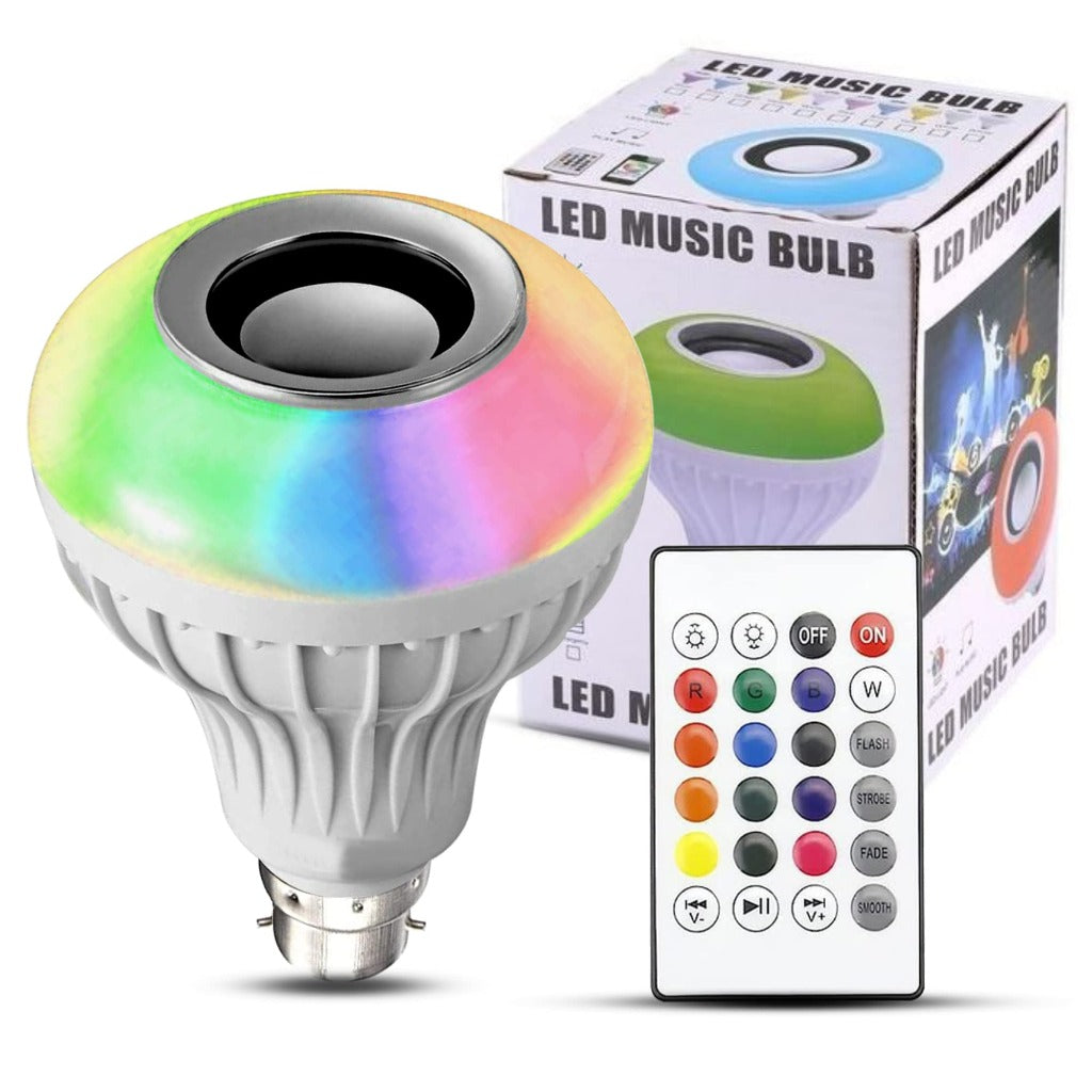 Music Bulb Bluetooth Speaker | LED Light + Wireless Speaker | RGB Party Bulb