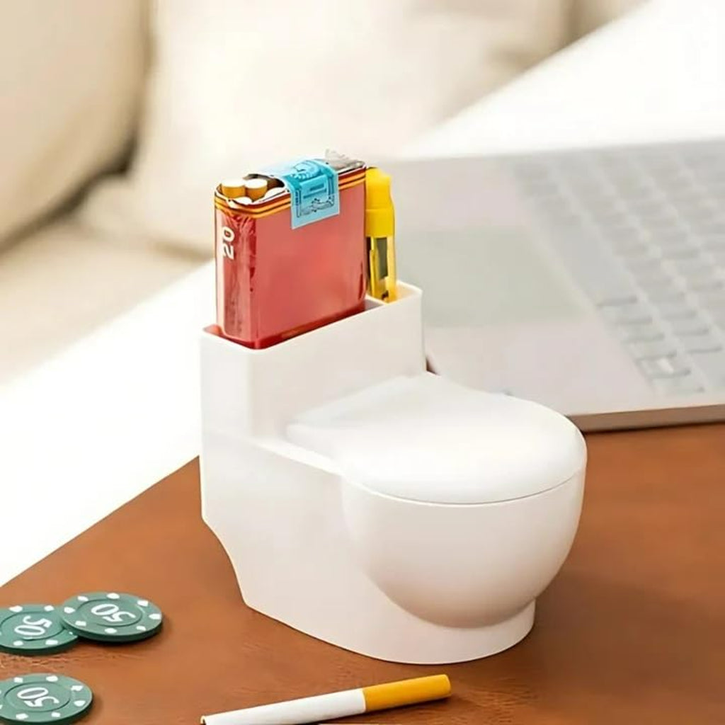 Toilet Ashtray – Quirky White | Novelty Cigarette Ashtray for Home & Office (Pack of 5 pc)